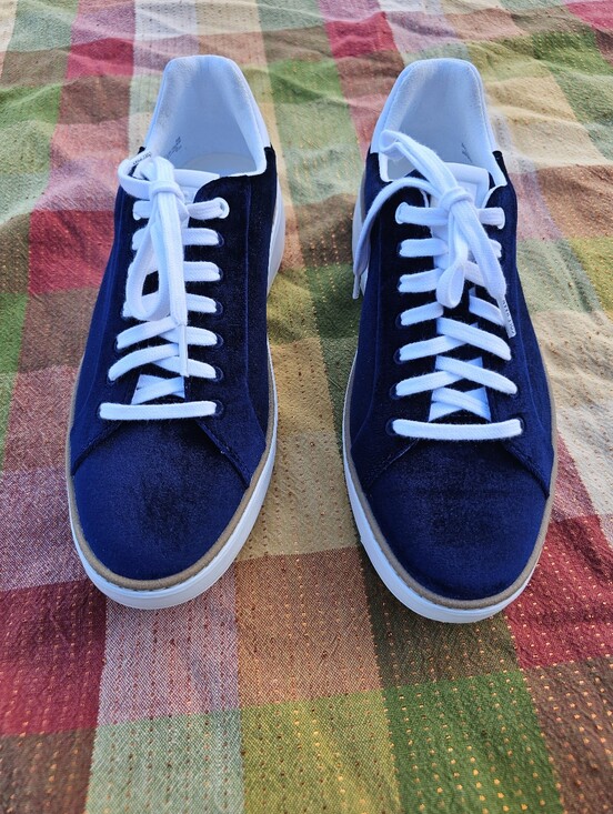 Cole Haan Shoes - Cole Haan GrandPro Navy Velvet Fashion Sneakers White Sole Women's Size 9B